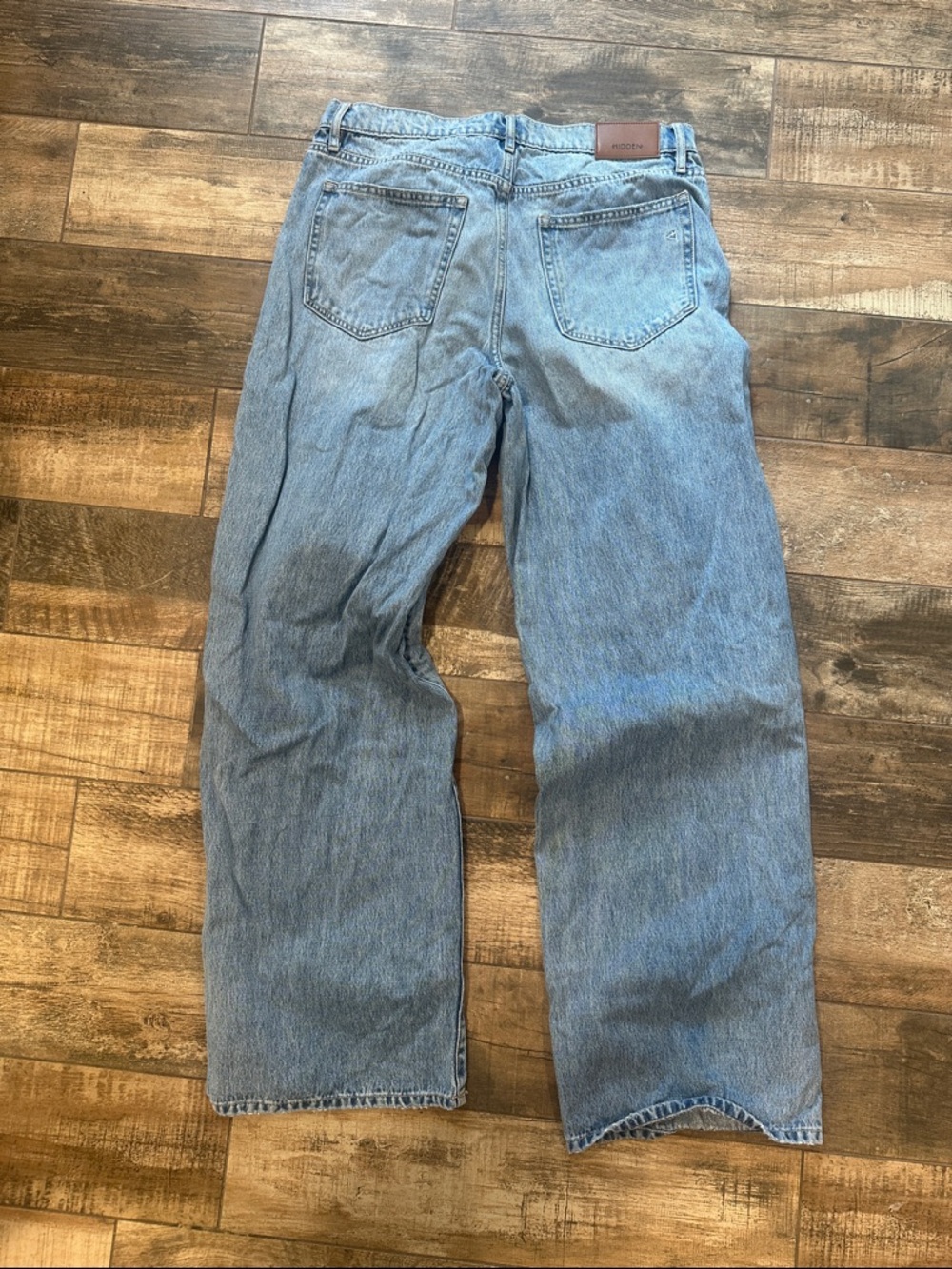 Light Blue Wide Leg Women's Jeans - Unknown Brand